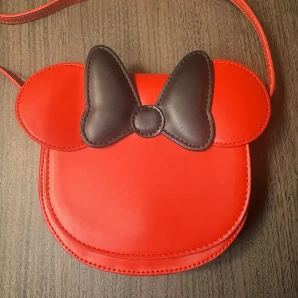 Girls Red and Black Minnie Mouse Ears Purse Disney - Picture 2 of 9